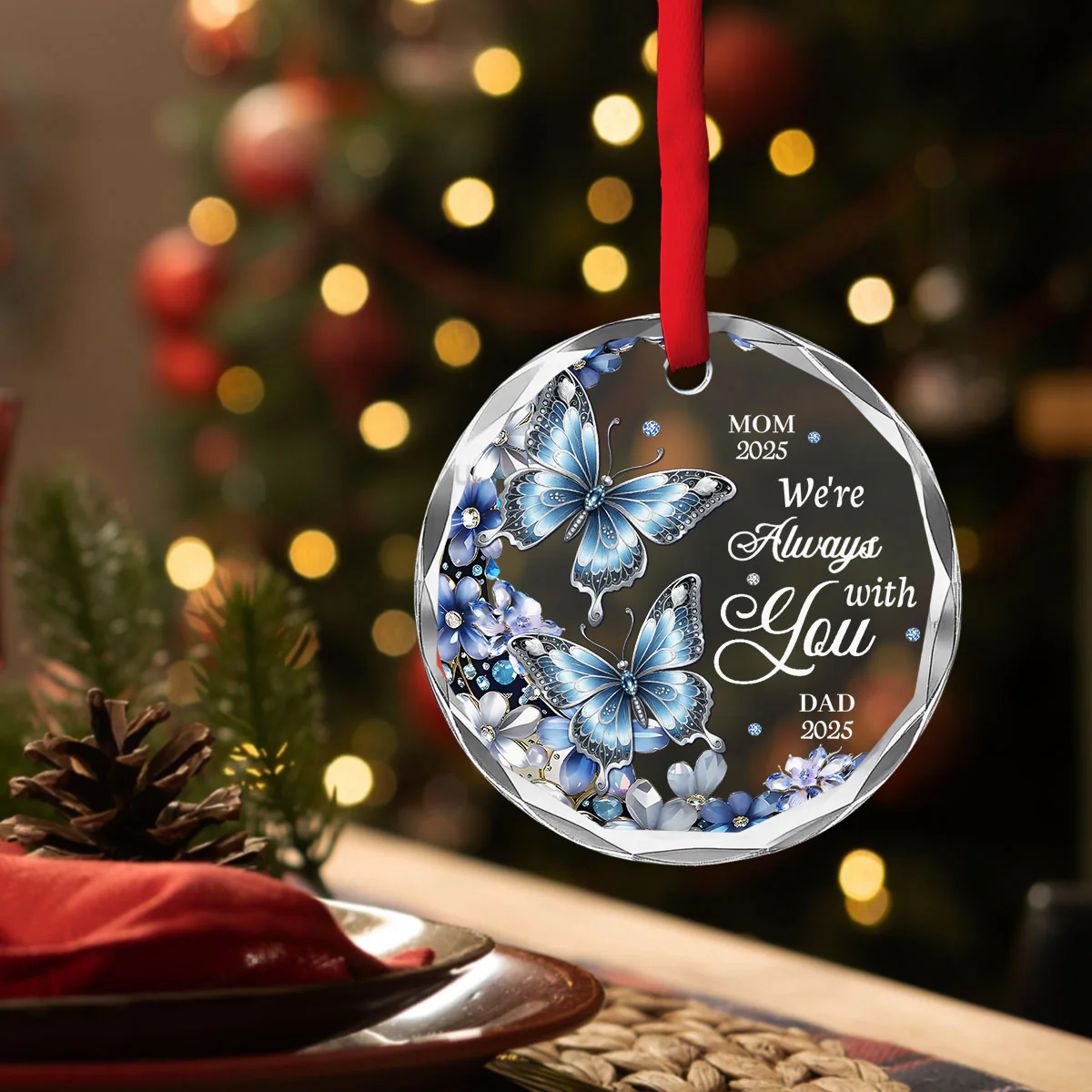 Im Always With You - Personalized Custom Glass Ornament - Image 4