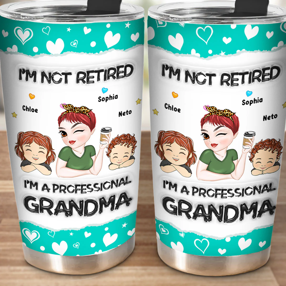 Im Not Retired - Personalized Custom 3D Inflated Effect Tumbler - Image 5