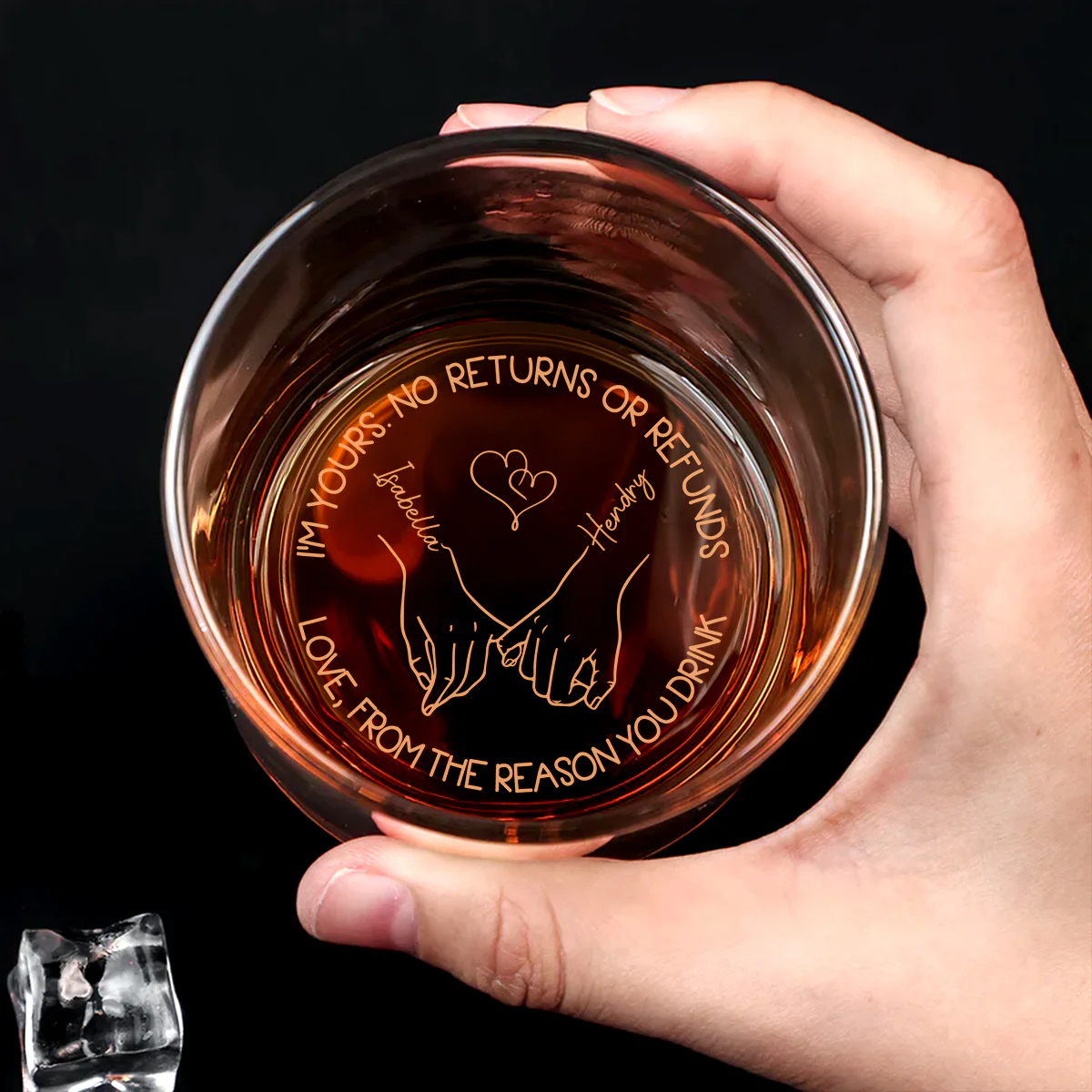 I'm Yours - Personalized Custom Engraved Whiskey Glass - Image 2