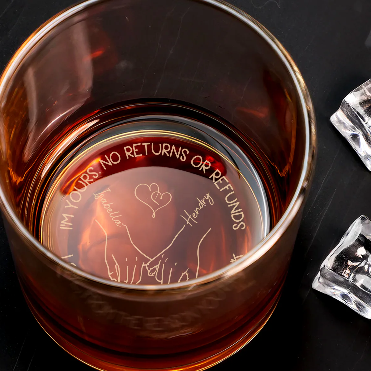 I'm Yours - Personalized Custom Engraved Whiskey Glass - Image 3