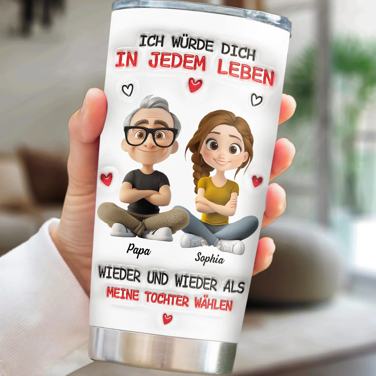 Immer deine Wahl - Personalisierter 3D-Thermobecher mit aufblasbarem Effekt - Image 2