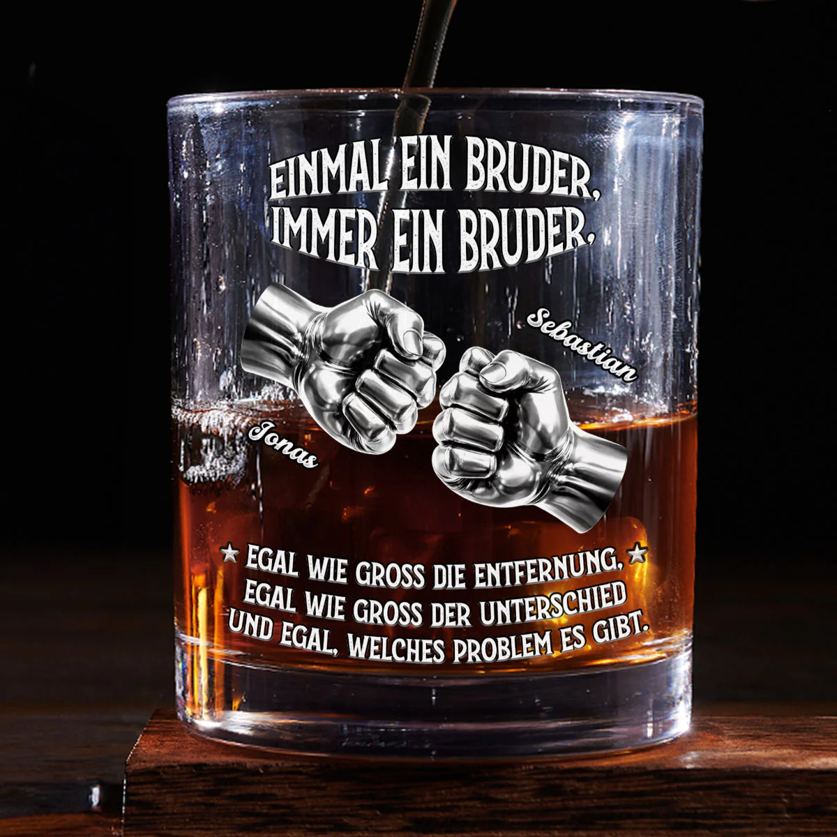 Immer Mein Bruder – Personalisiertes Whiskyglas - Image 2
