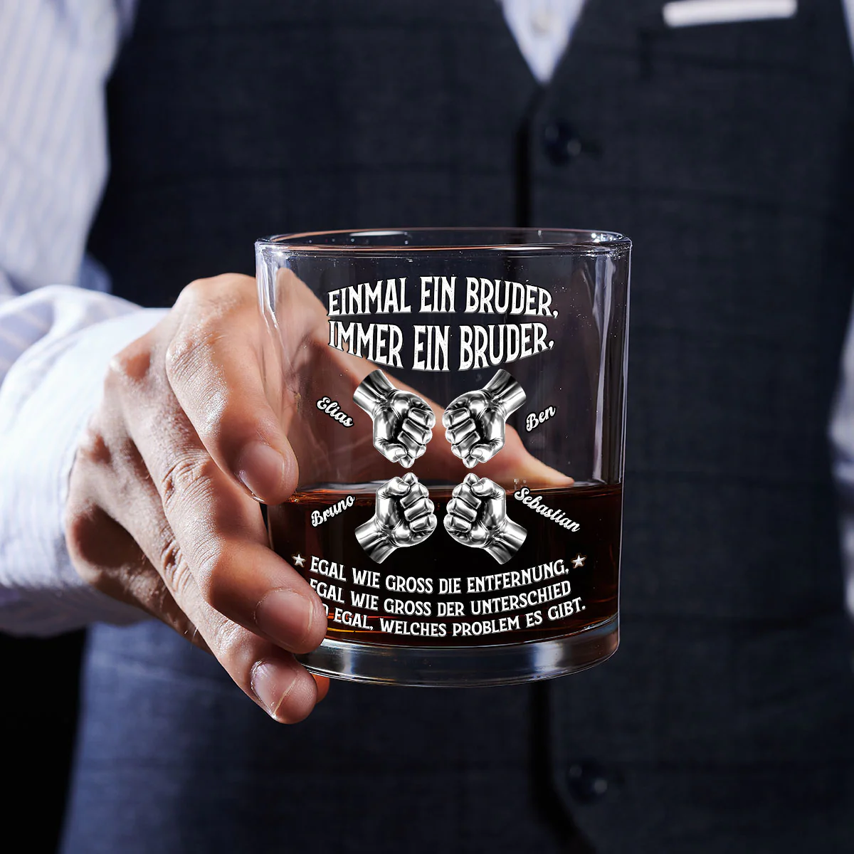 Immer Mein Bruder – Personalisiertes Whiskyglas - Image 4