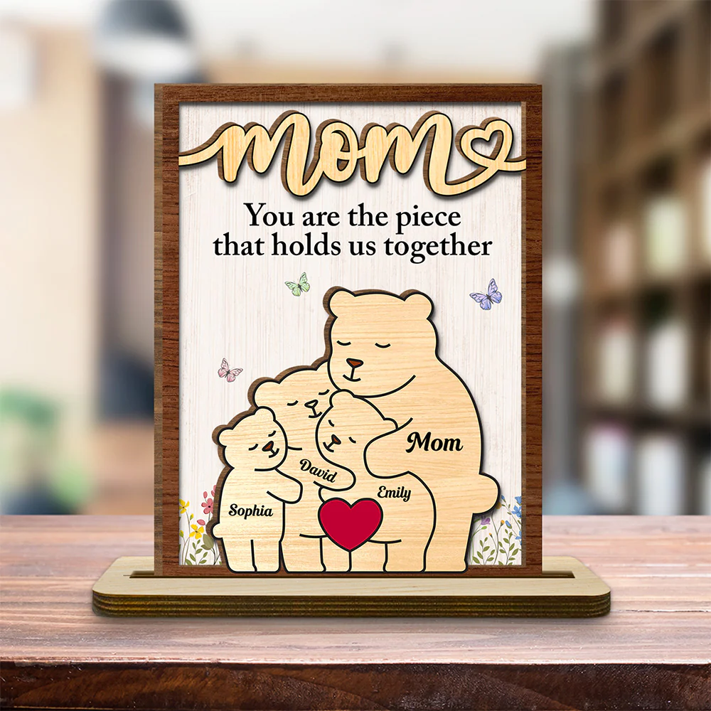Important Piece - Personalized Custom 2-Layer Wood Plaque With Flat Base - Image 3