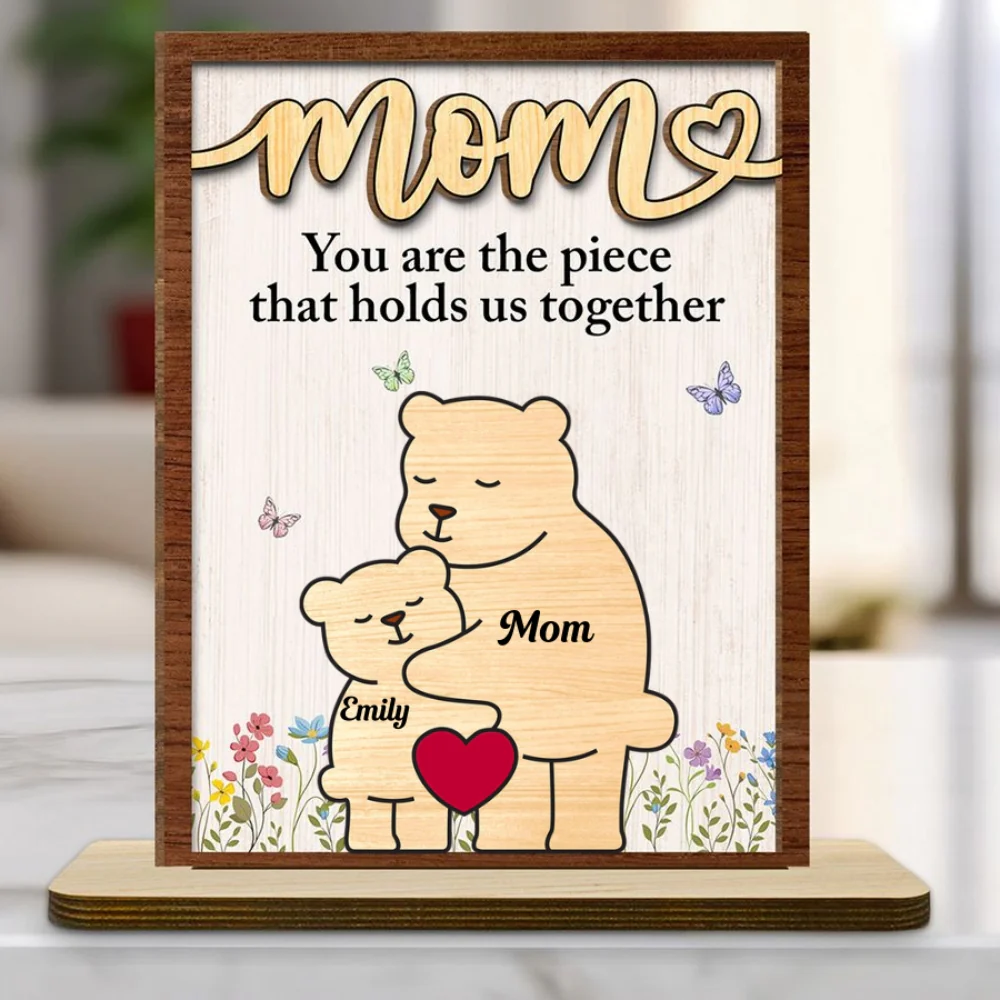 Important Piece - Personalized Custom 2-Layer Wood Plaque With Flat Base - Image 6