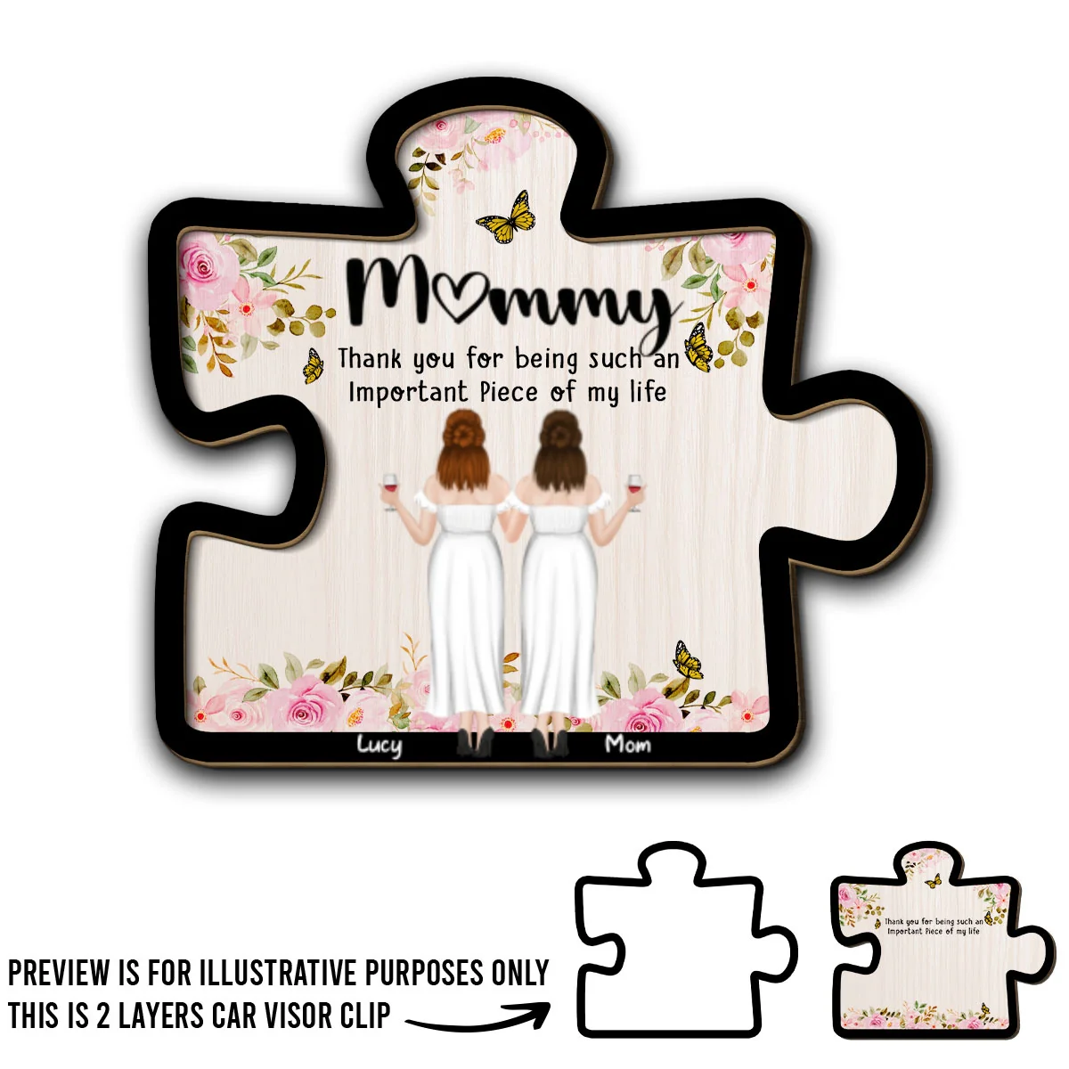 Important Piece - Personalized Custom Car Visor Clip - Image 5
