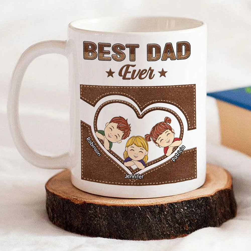 In Daddy Heart - Personalized Custom Coffee Mug - Image 2