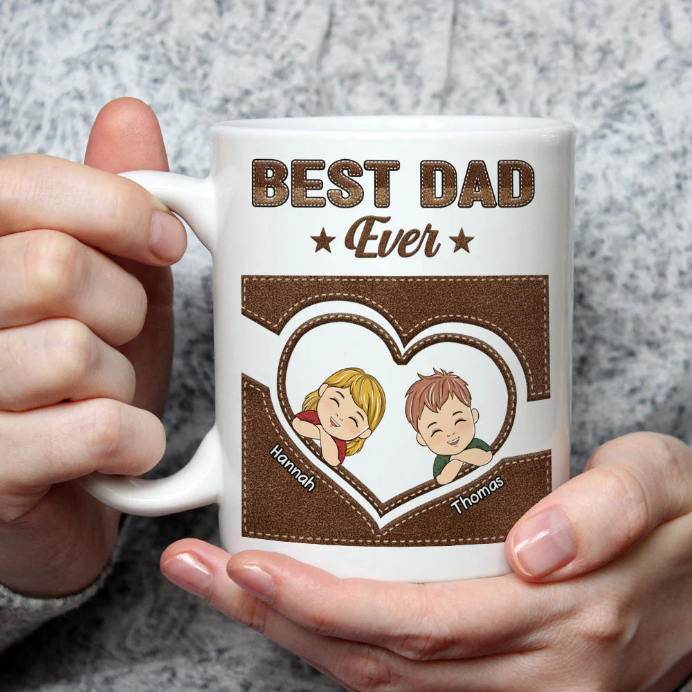In Daddy Heart - Personalized Custom Coffee Mug - Image 3