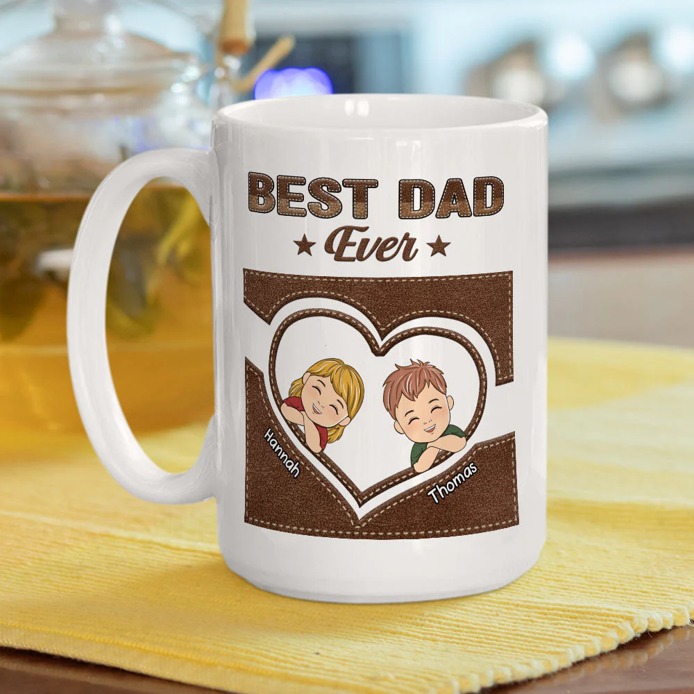 In Daddy Heart - Personalized Custom Coffee Mug - Image 4