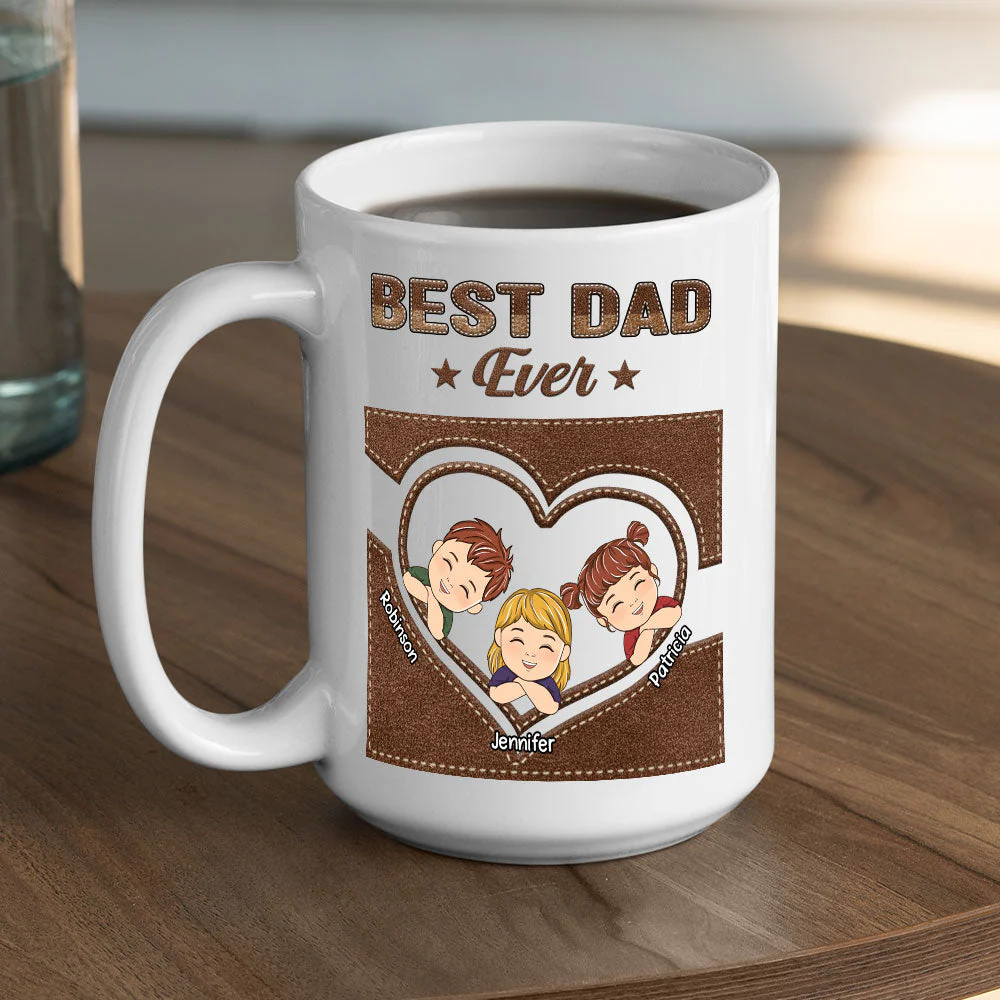 In Daddy Heart - Personalized Custom Coffee Mug - Image 5
