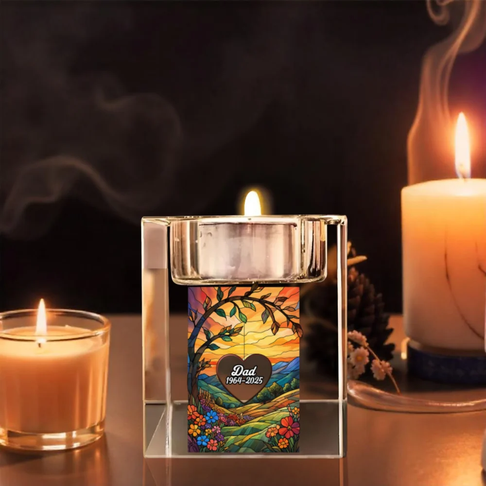 In Heaven - Personalized Custom Crystal Candle Holder - Image 7