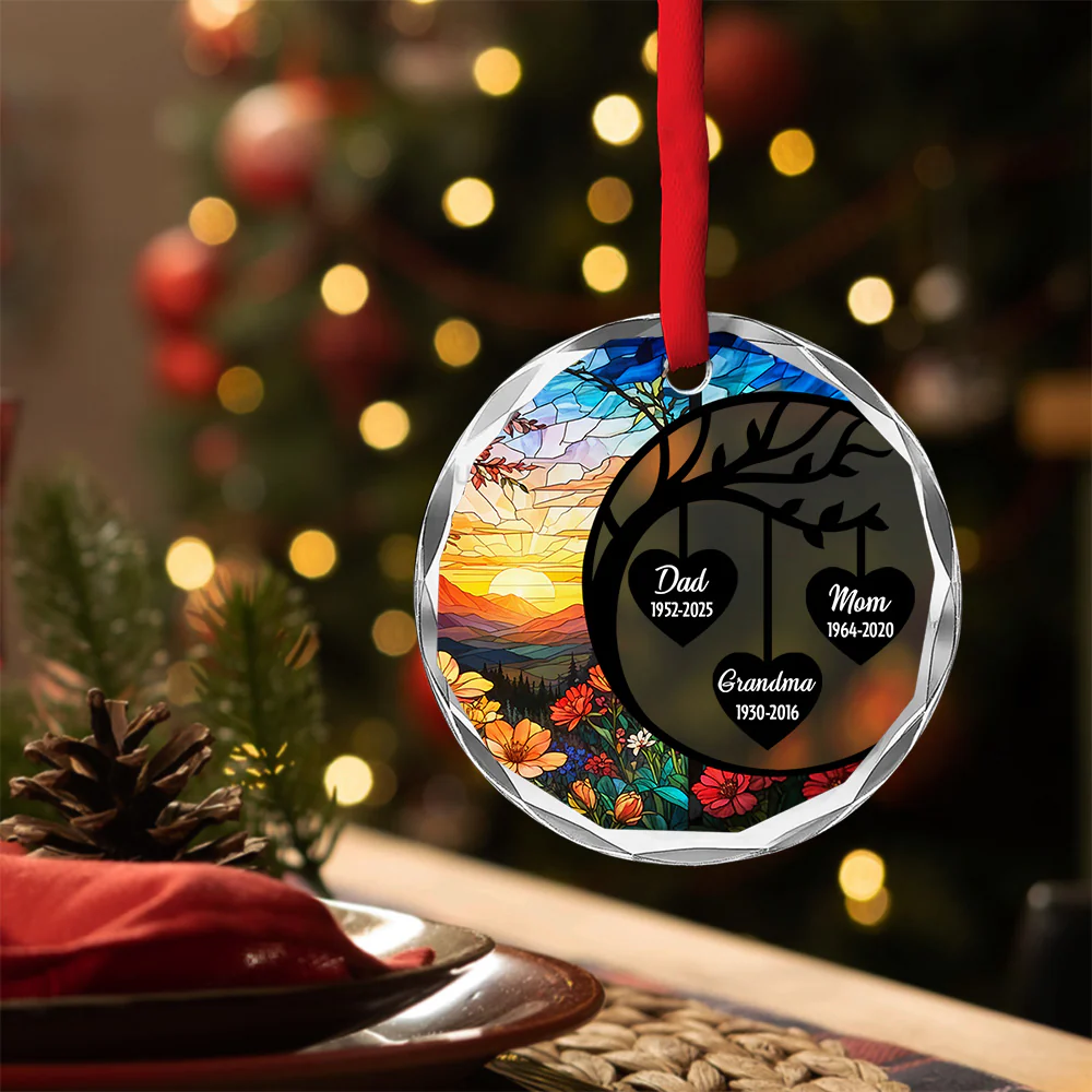 In Heaven - Personalized Custom Glass Ornament - Image 3