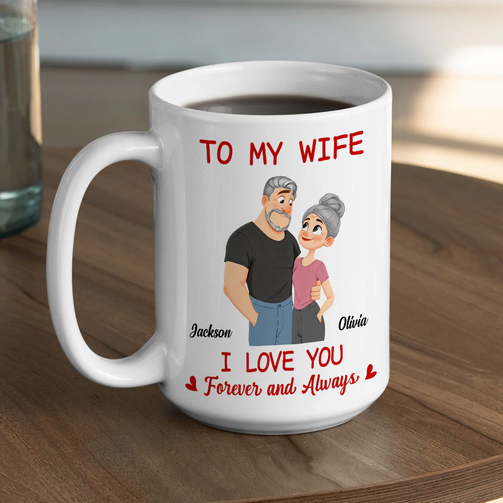 In Love With You Forever My Wife - Personalized Custom Coffee Mug - Image 5