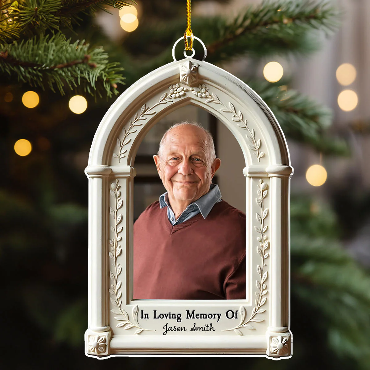 In Loving Memorial - Personalized Custom Acrylic Ornament - Image 2