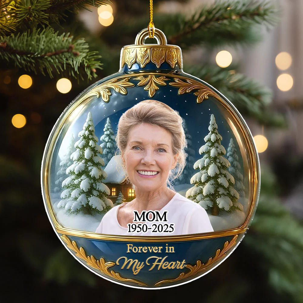 In Loving Memory Memorial - Personalized Custom Acrylic Ornament - Image 2