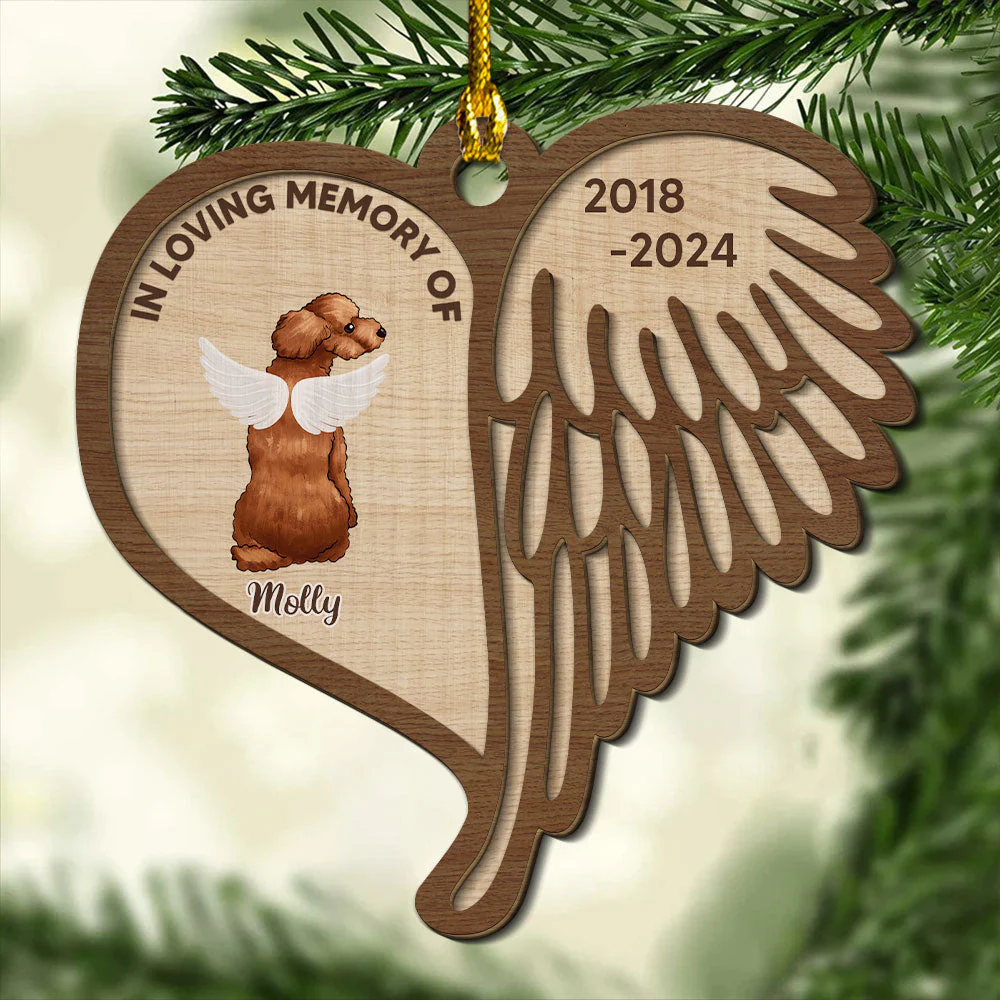 In Loving Memory - Personalized Custom 2-layered Wood Ornament - Image 4