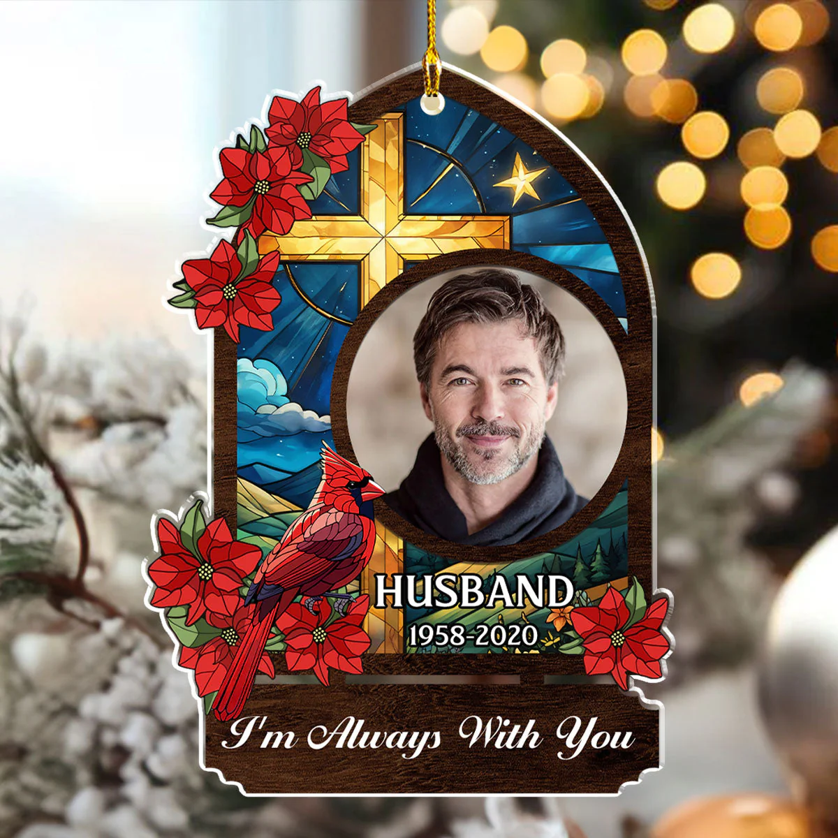 In Loving Memory - Personalized Custom Acrylic Ornament - Image 4