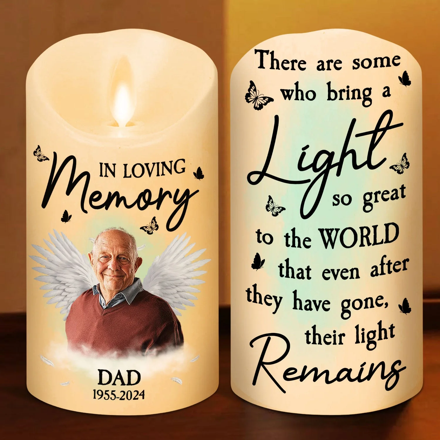 In Loving Memory - Personalized Custom LED Candle - Image 2