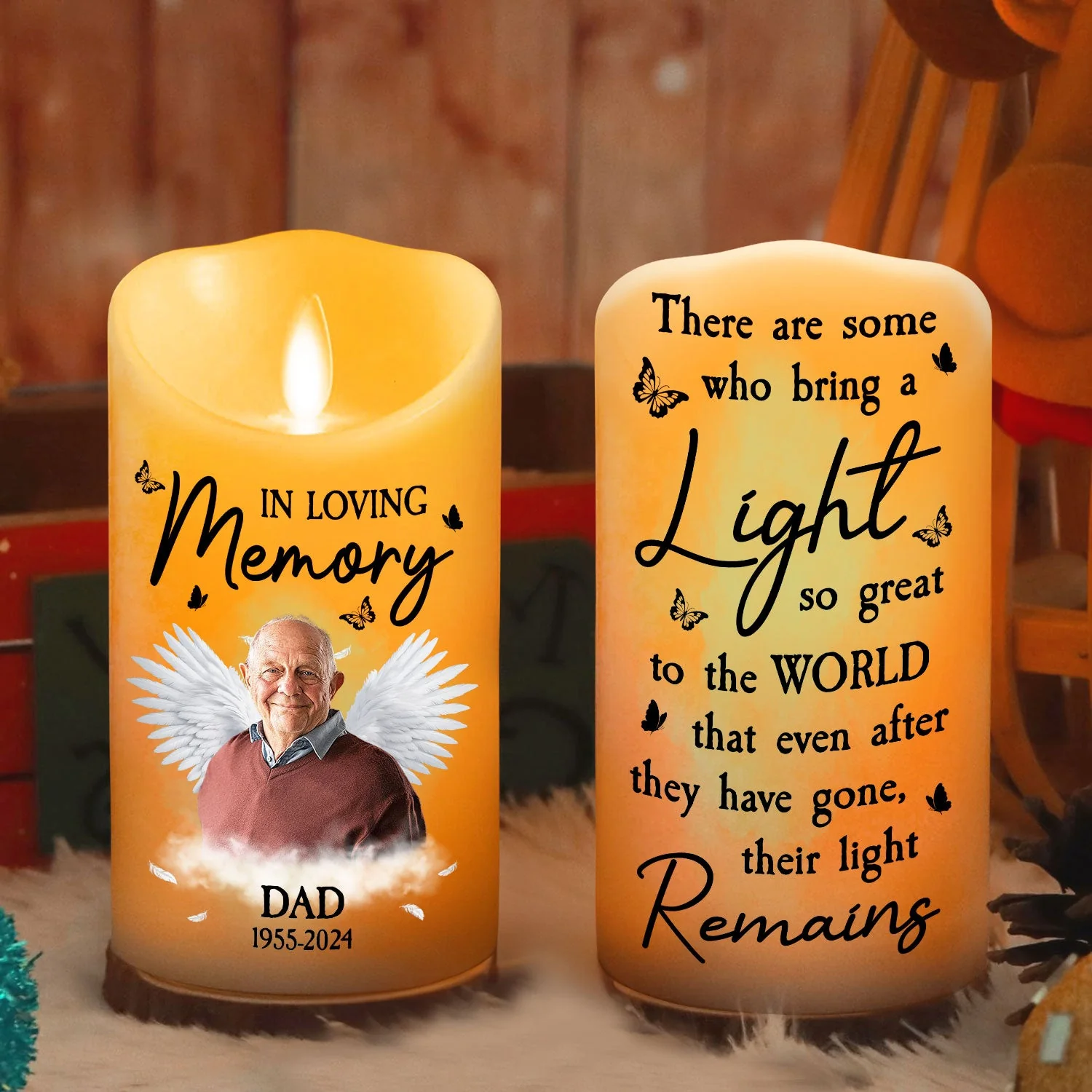 In Loving Memory - Personalized Custom LED Candle - Image 5