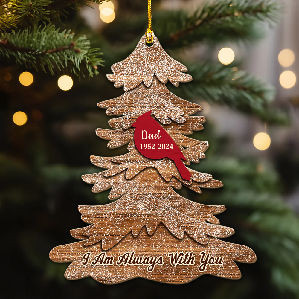 In Loving Memory - Personalized Custom Wood Ornament - Image 5