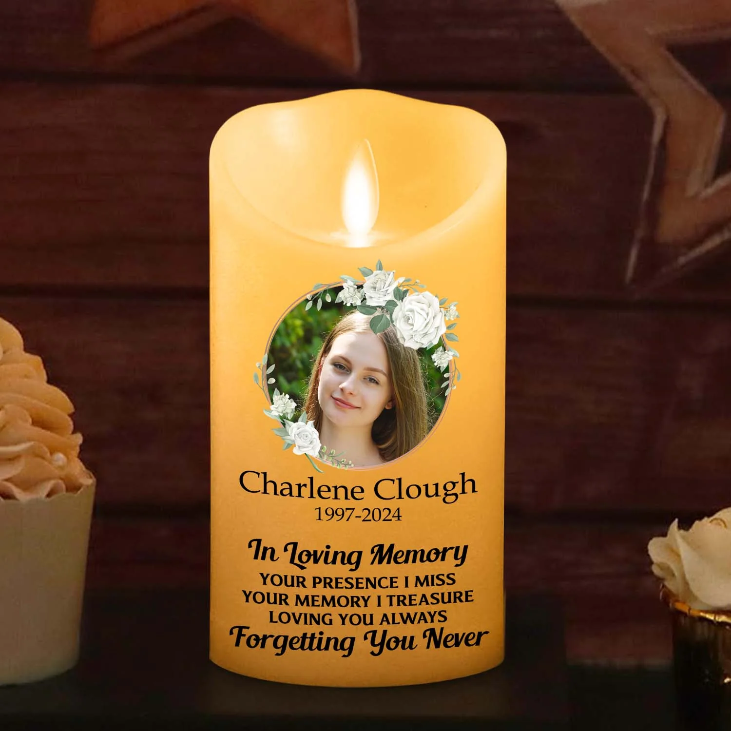 In Loving Memory Version 2 - Personalized Custom LED Candle - Image 5