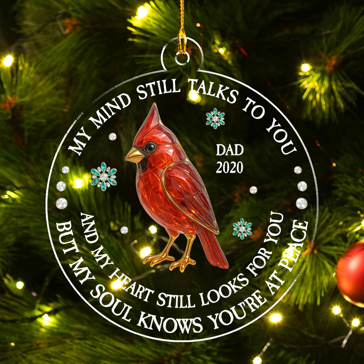 In Memoriam - Personalized Custom Acrylic Ornament - Image 2