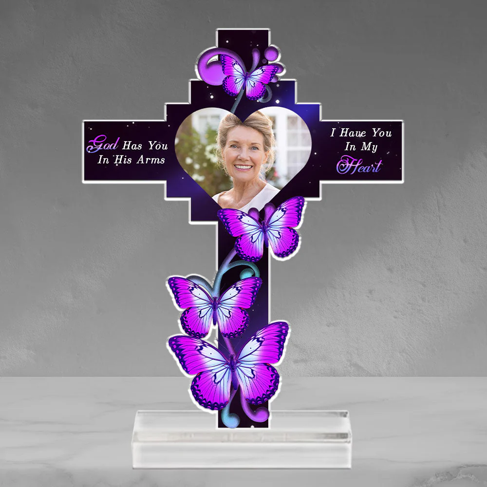 In My Heart Forever - Personalized Custom Acrylic Plaque With Base - Image 2