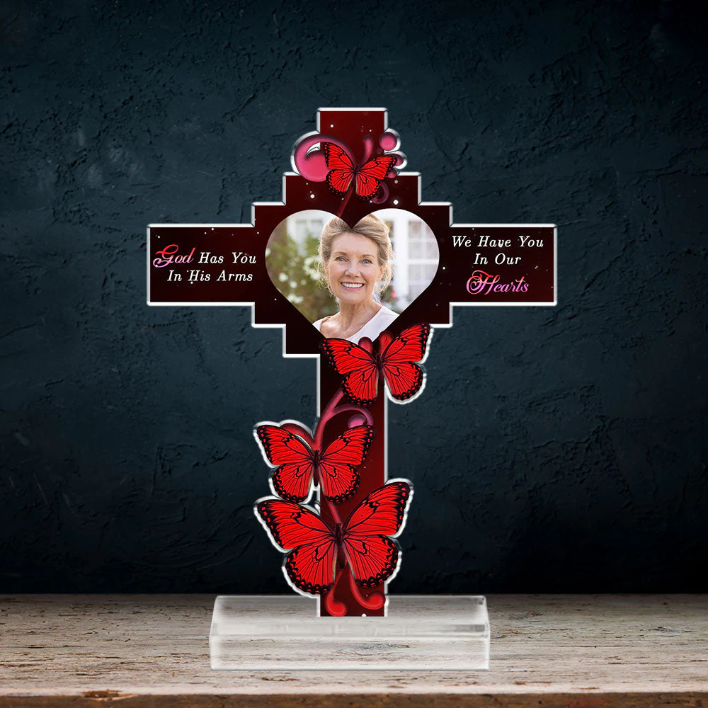 In My Heart Forever - Personalized Custom Acrylic Plaque With Base - Image 3