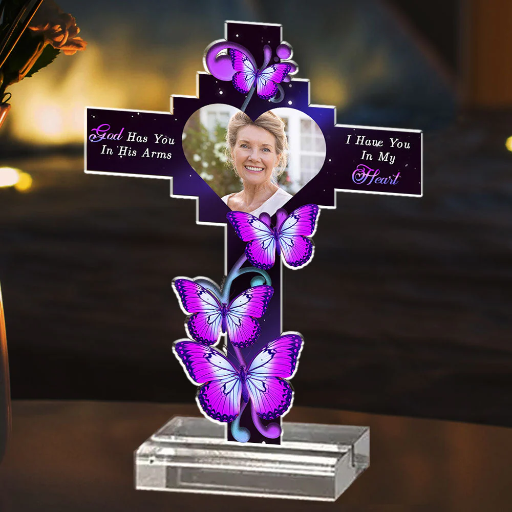 In My Heart Forever - Personalized Custom Acrylic Plaque With Base - Image 5