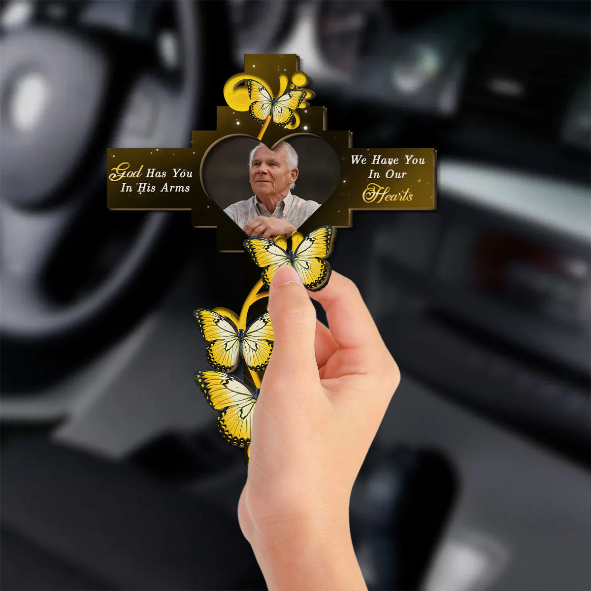 In My Heart Forever - Personalized Custom Car Visor Clip - Image 2