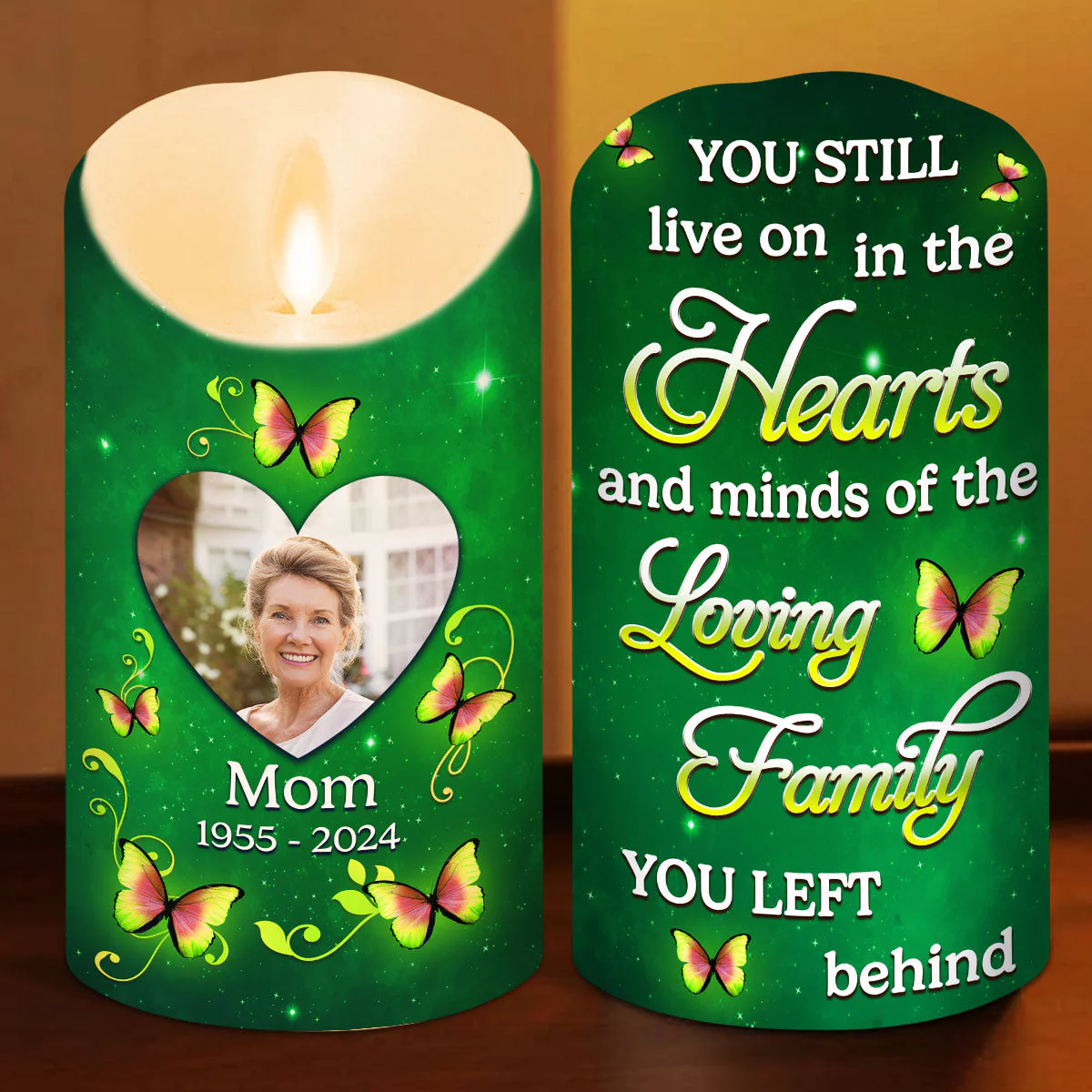 In My Heart Forever - Personalized Custom LED Candle - Image 4