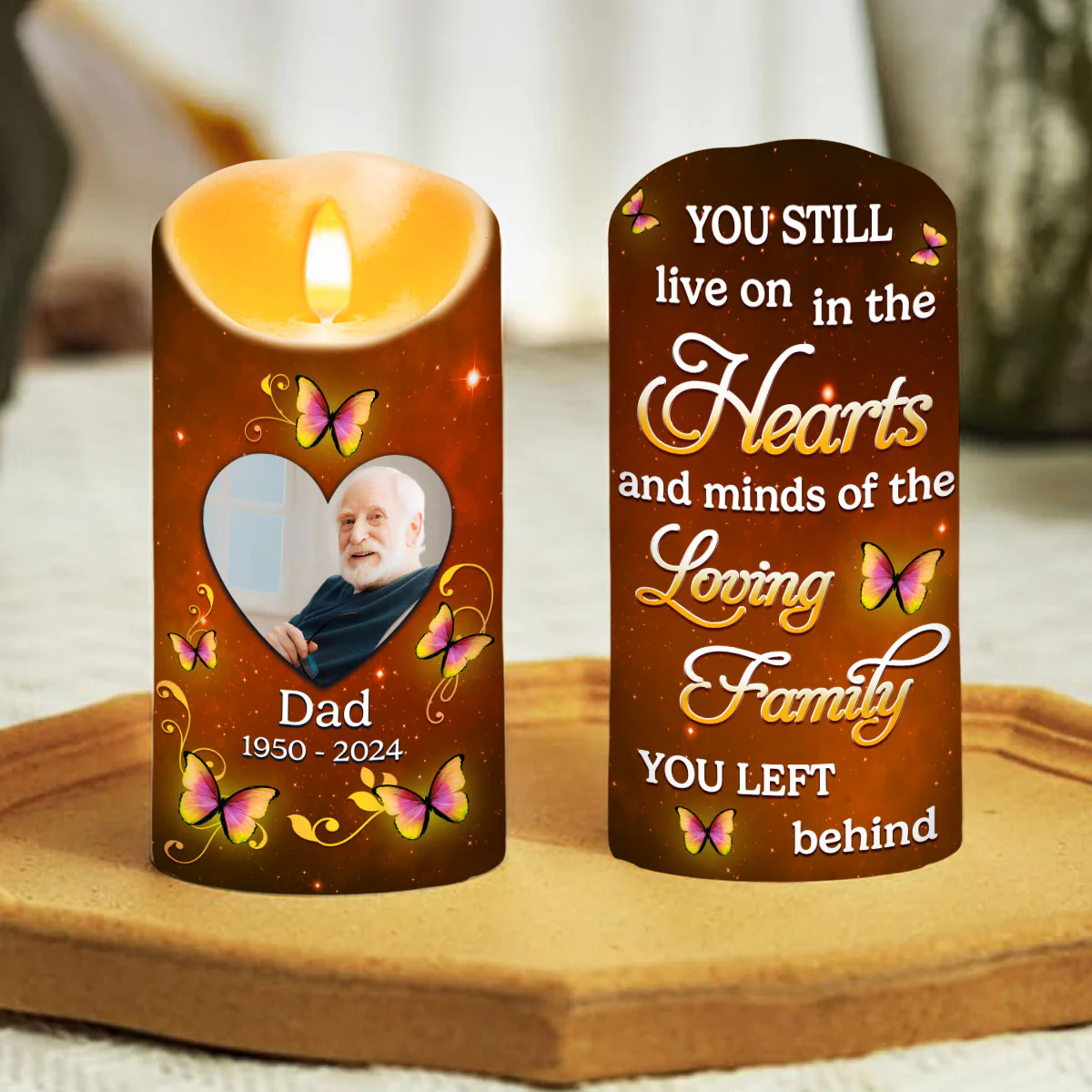 In My Heart Forever - Personalized Custom LED Candle - Image 5