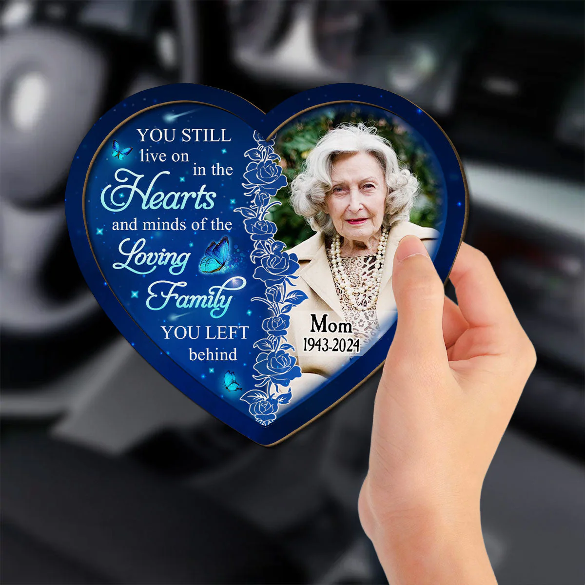In My Heart - Personalized Custom Car Visor Clip - Image 2