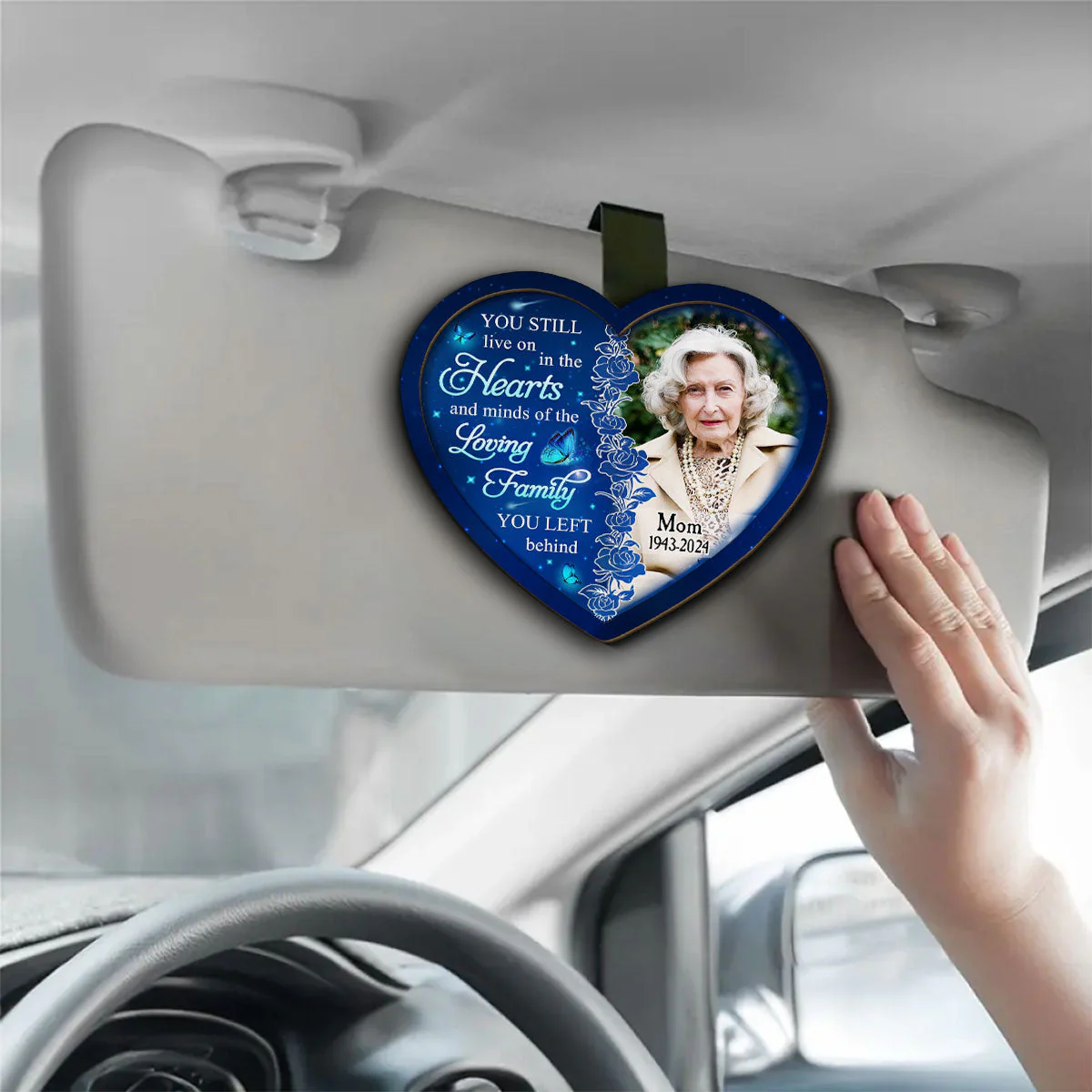 In My Heart - Personalized Custom Car Visor Clip - Image 3