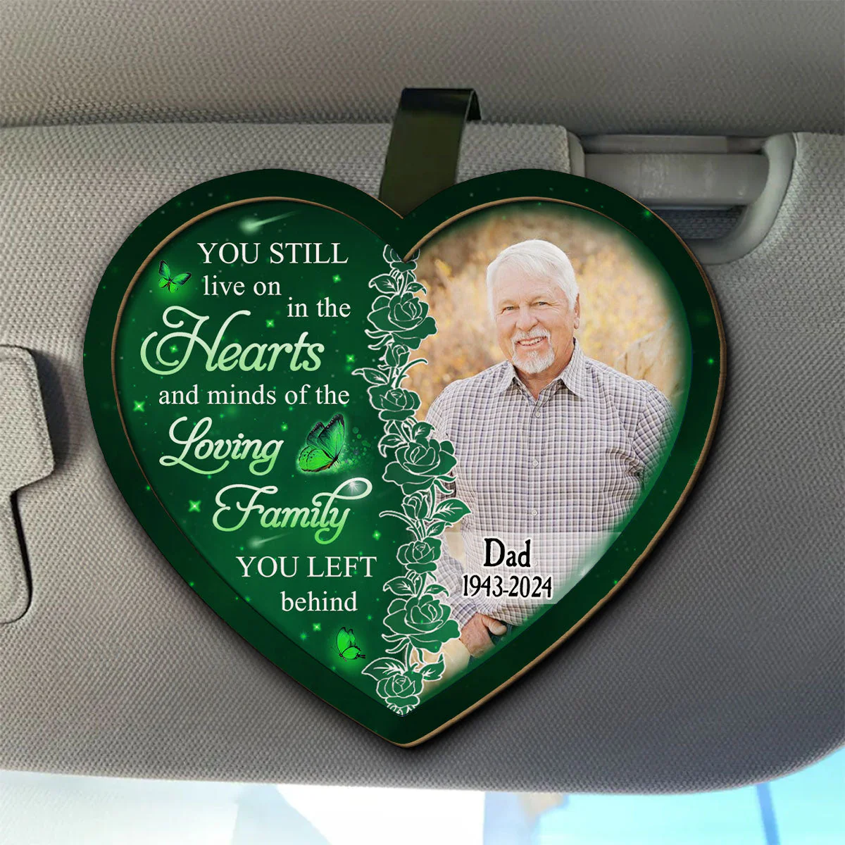 In My Heart - Personalized Custom Car Visor Clip - Image 4