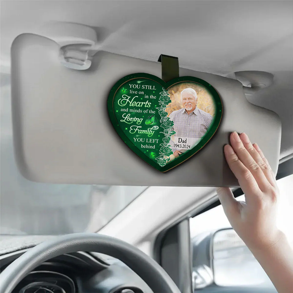 In My Heart - Personalized Custom Car Visor Clip - Image 5