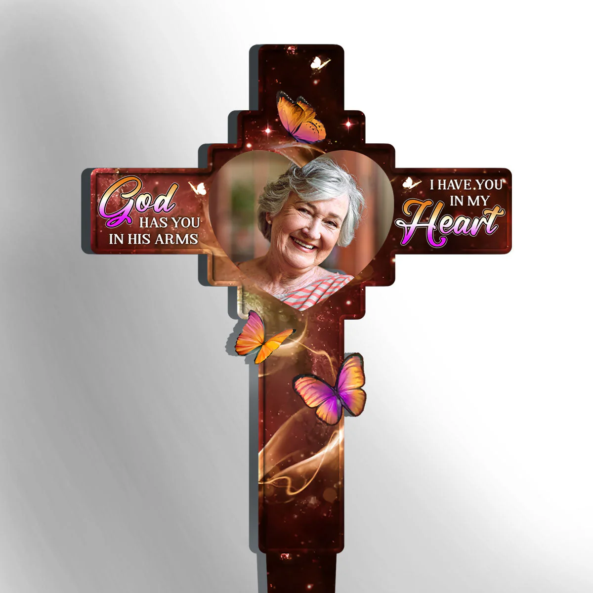 In Our Hearts Always - Personalized Custom Acrylic Garden Stake - Image 2