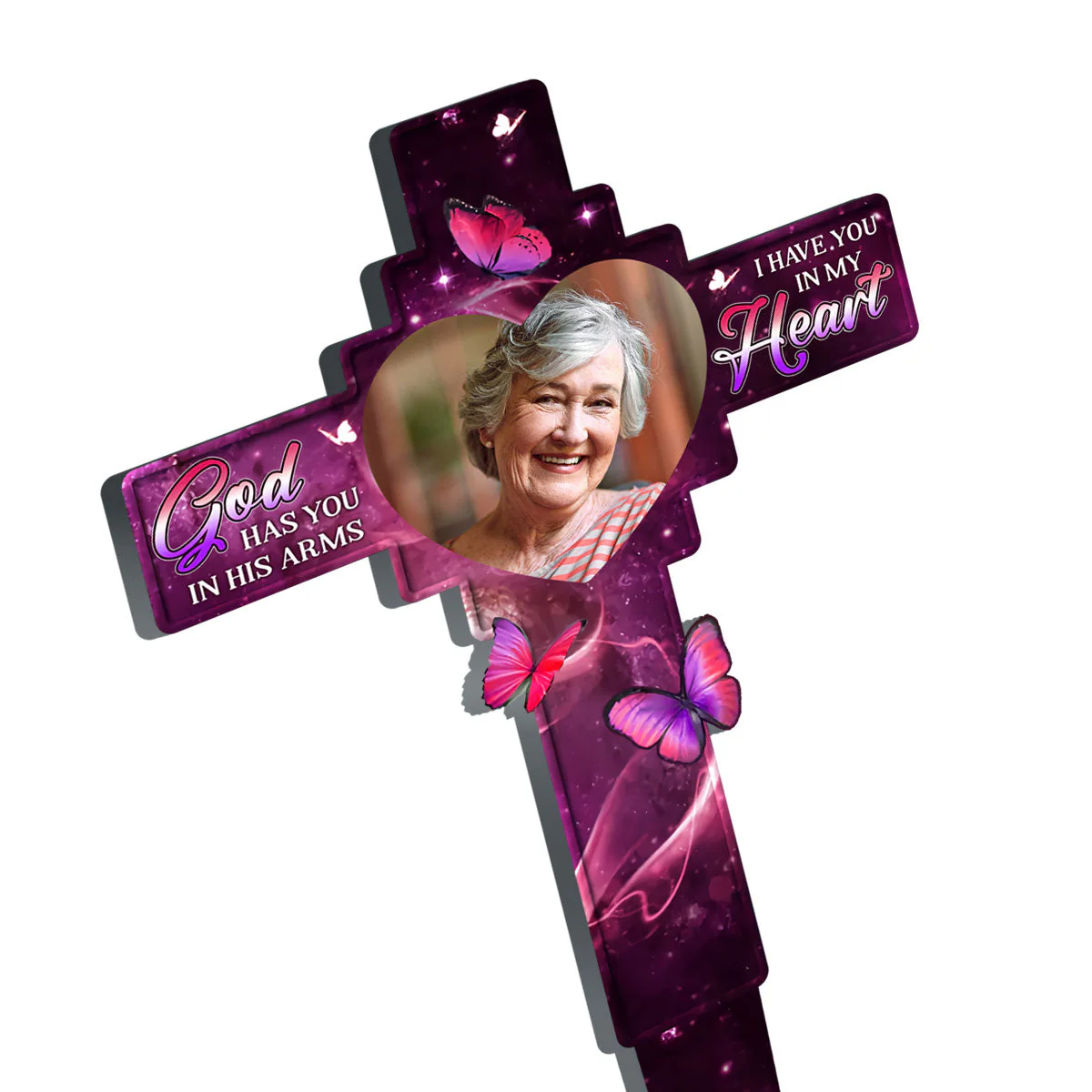 In Our Hearts Always - Personalized Custom Acrylic Garden Stake - Image 3