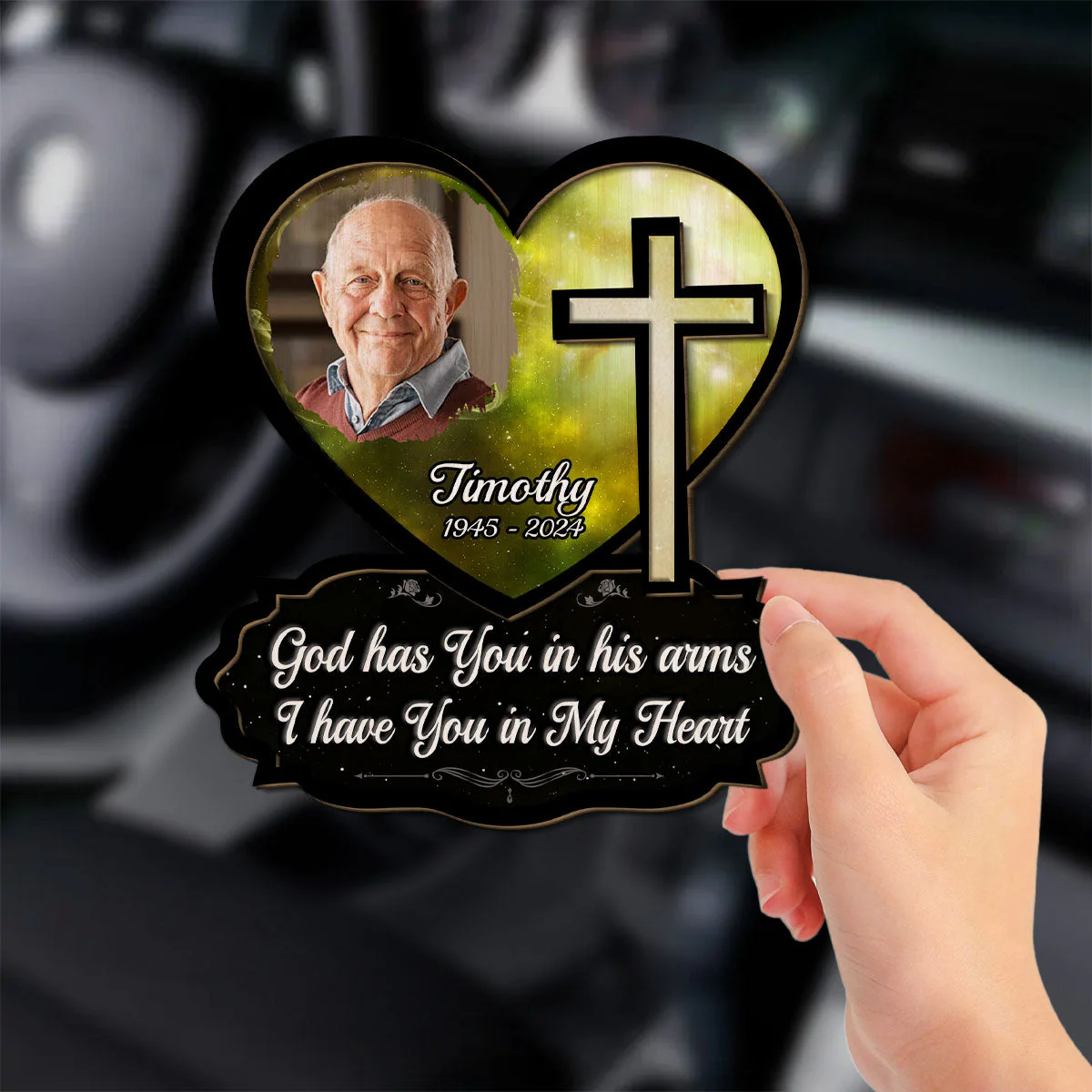 In Our Hearts - Personalized Custom Car Visor Clip - Image 3