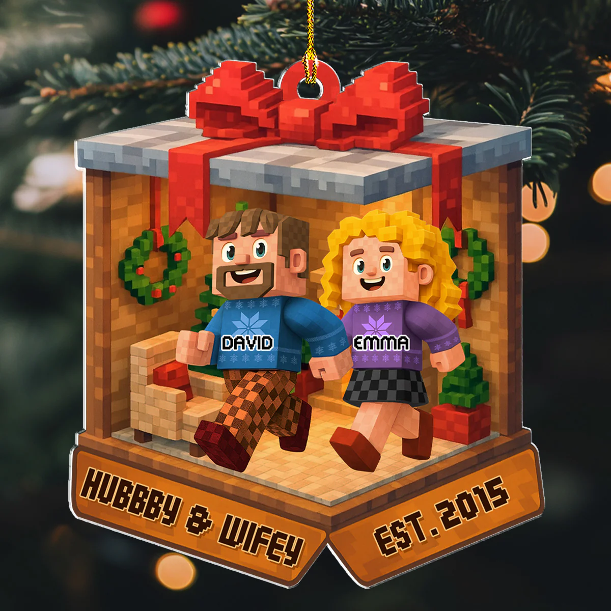 In The Box - Personalized Custom 3D Effect Acrylic Ornament - Image 2
