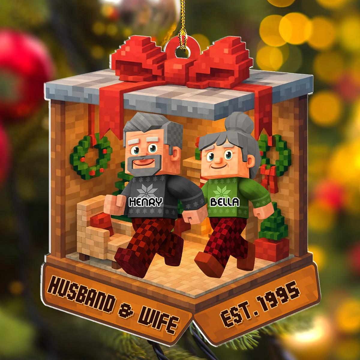 In The Box - Personalized Custom 3D Effect Acrylic Ornament - Image 3