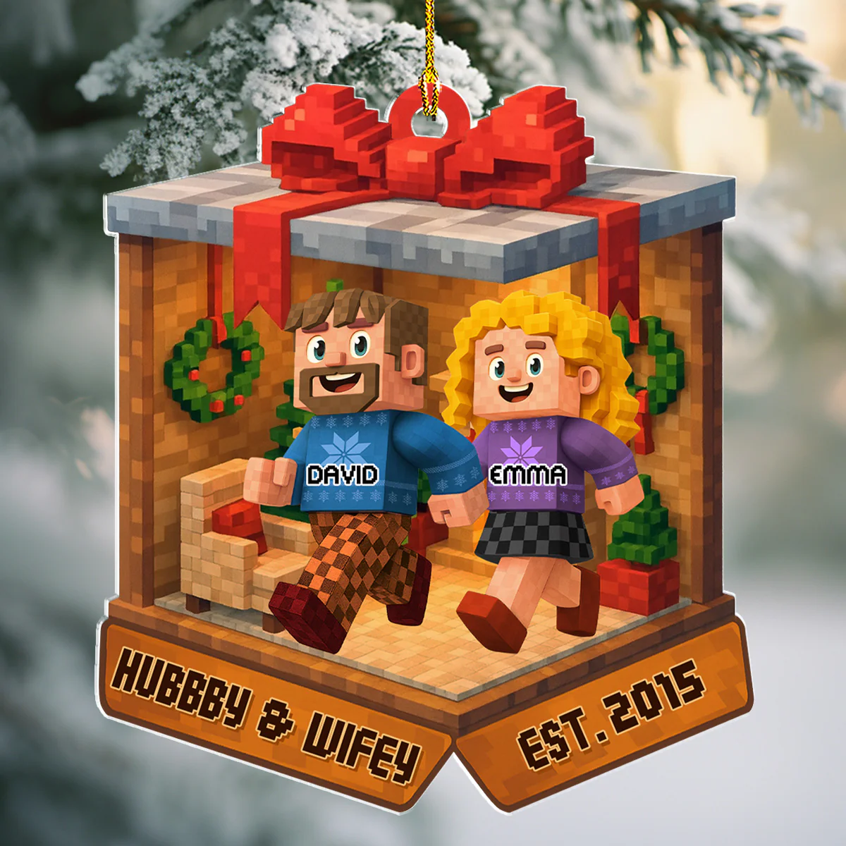 In The Box - Personalized Custom 3D Effect Acrylic Ornament - Image 4