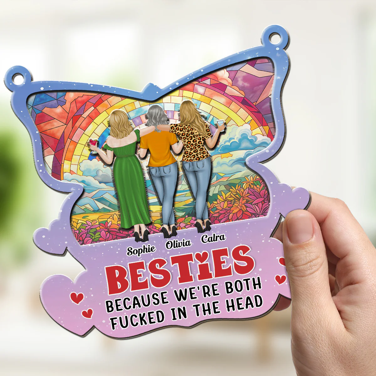 In the Head - Personalized Custom Suncatcher - Image 2