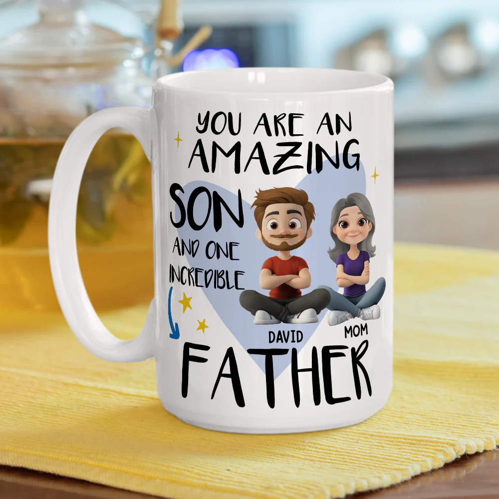 Incredible Father - Personalized Custom Coffee Mug - Image 5