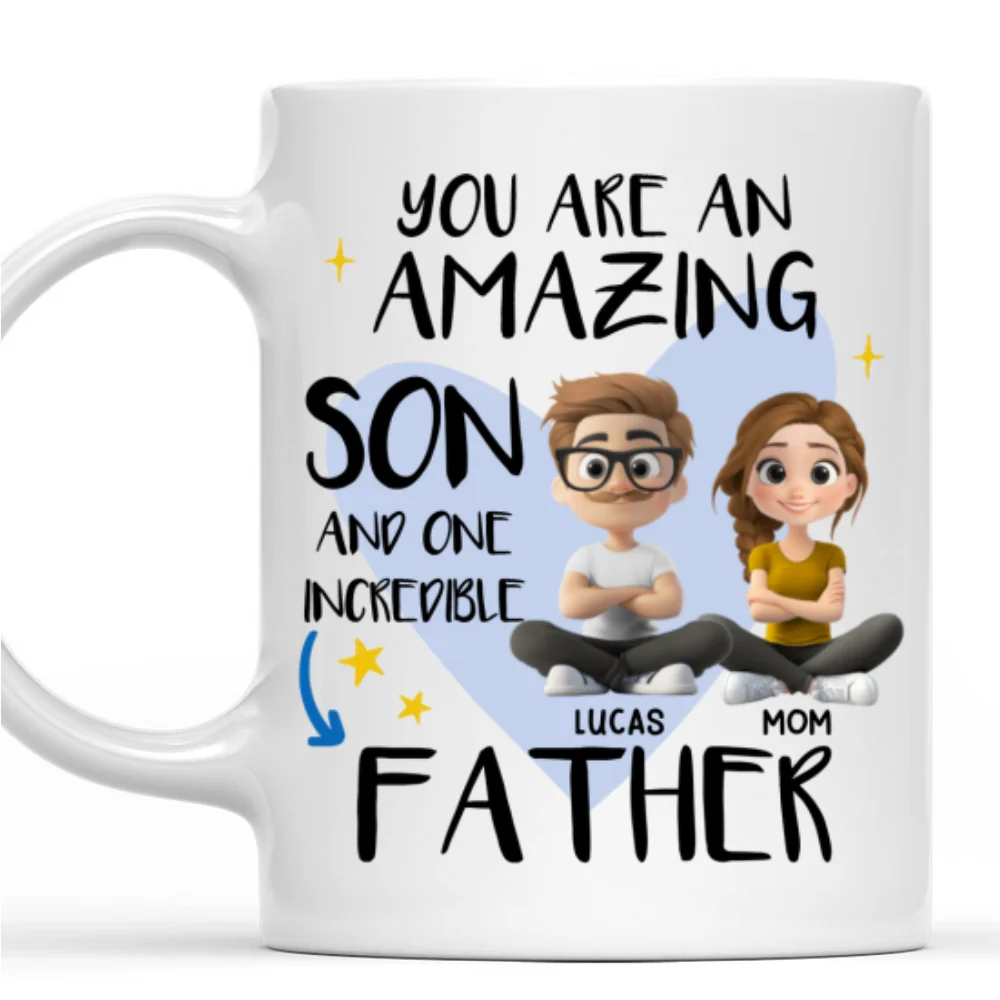 Incredible Father - Personalized Custom Coffee Mug - Image 7