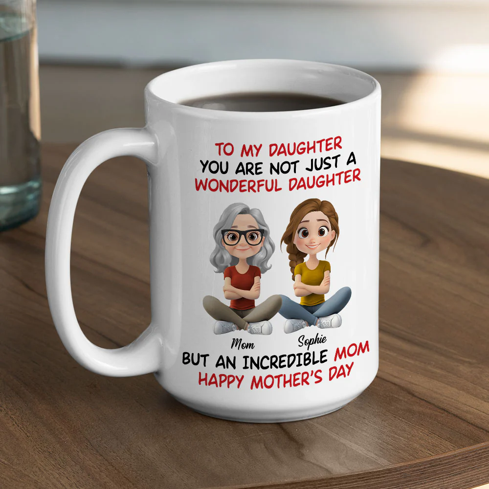 Incredible Mom - Personalized Custom Coffee Mug - Image 5