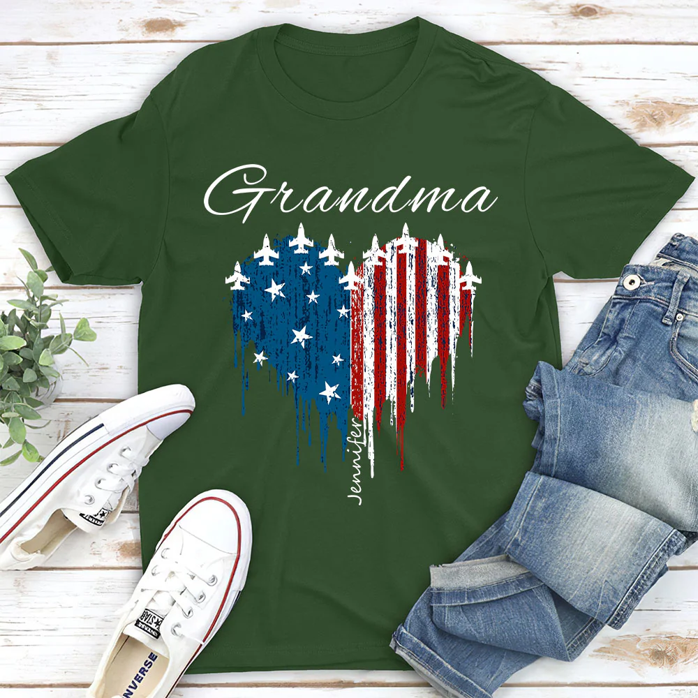 Independence Day Grandma - Personalized Custom Shirt - Image 2