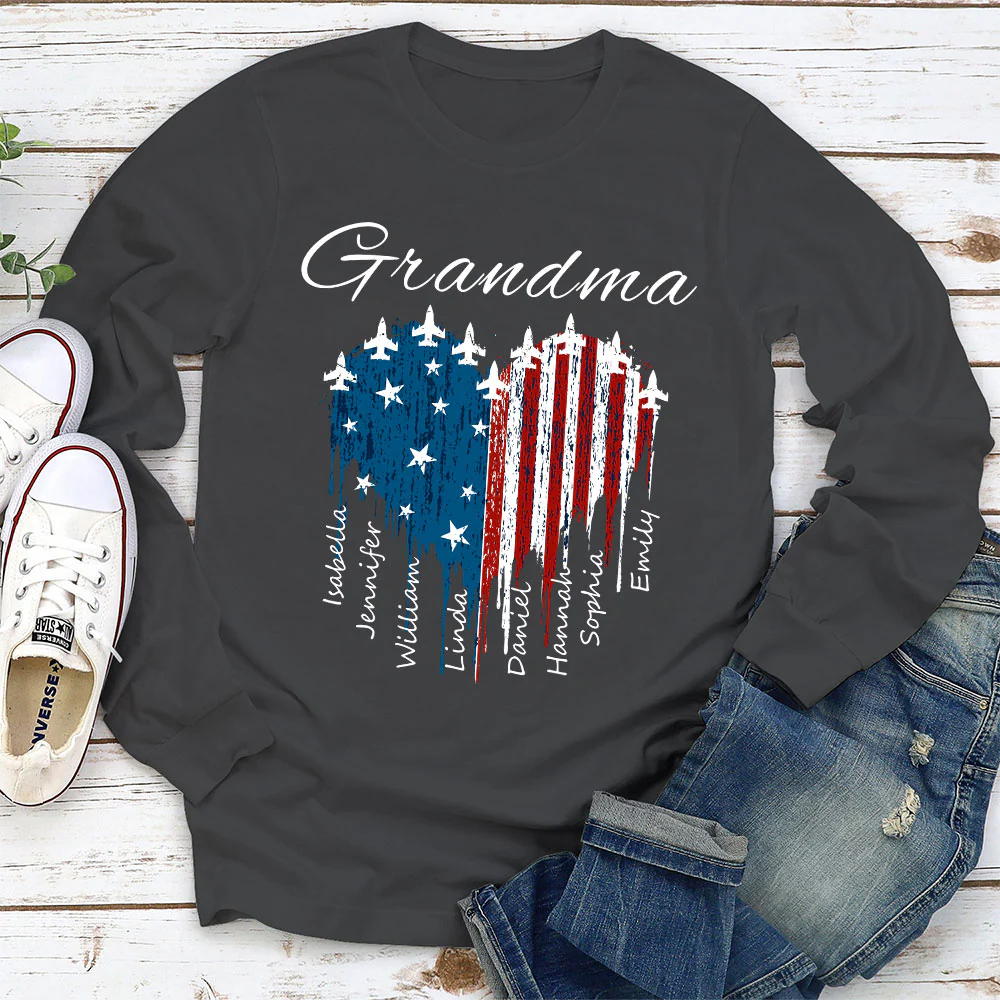 Independence Day Grandma - Personalized Custom Shirt - Image 3