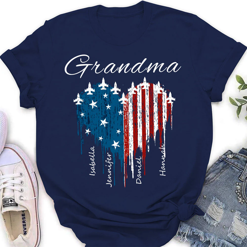 Independence Day Grandma - Personalized Custom Shirt - Image 4