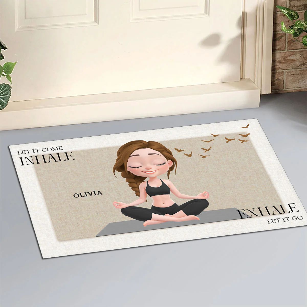 Inhale In Exhale Out - Personalized Custom Doormat - Image 5